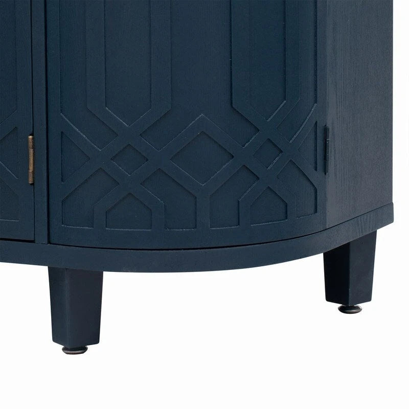48W Storage Cabinet with Four Doors and Adjustable Shelves