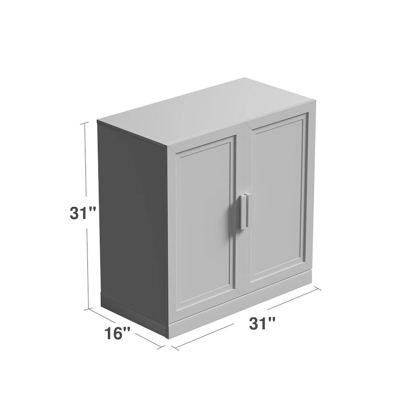 Storage Cabinet with Double Doors and Shelves
