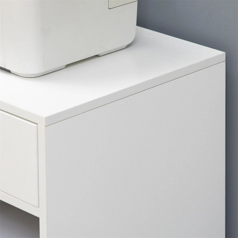 Mobile Printer Stand Rolling File Cabinet Cart with Wheels Adjustable Shelf