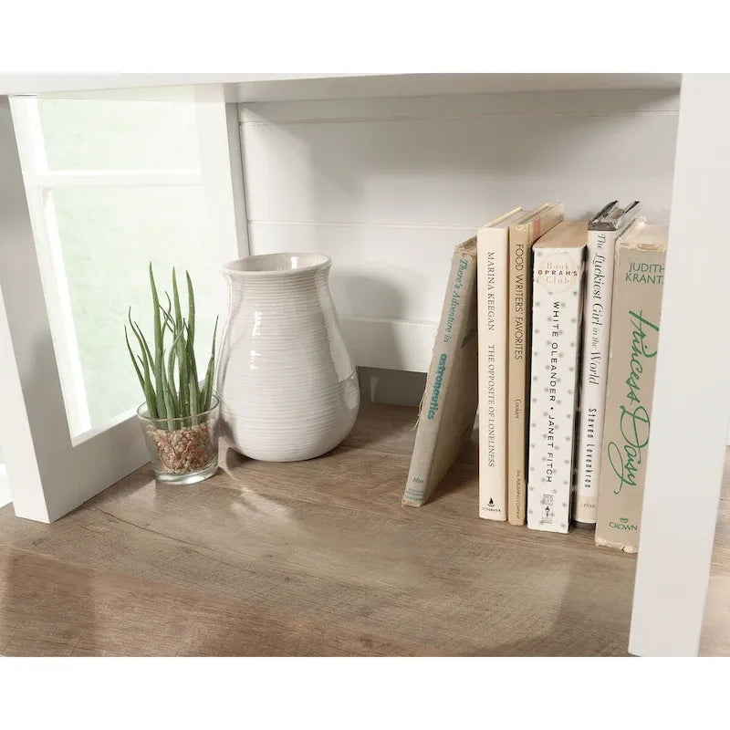 White Storage Tower Cabinet with Drawers and Shelves for Home Office