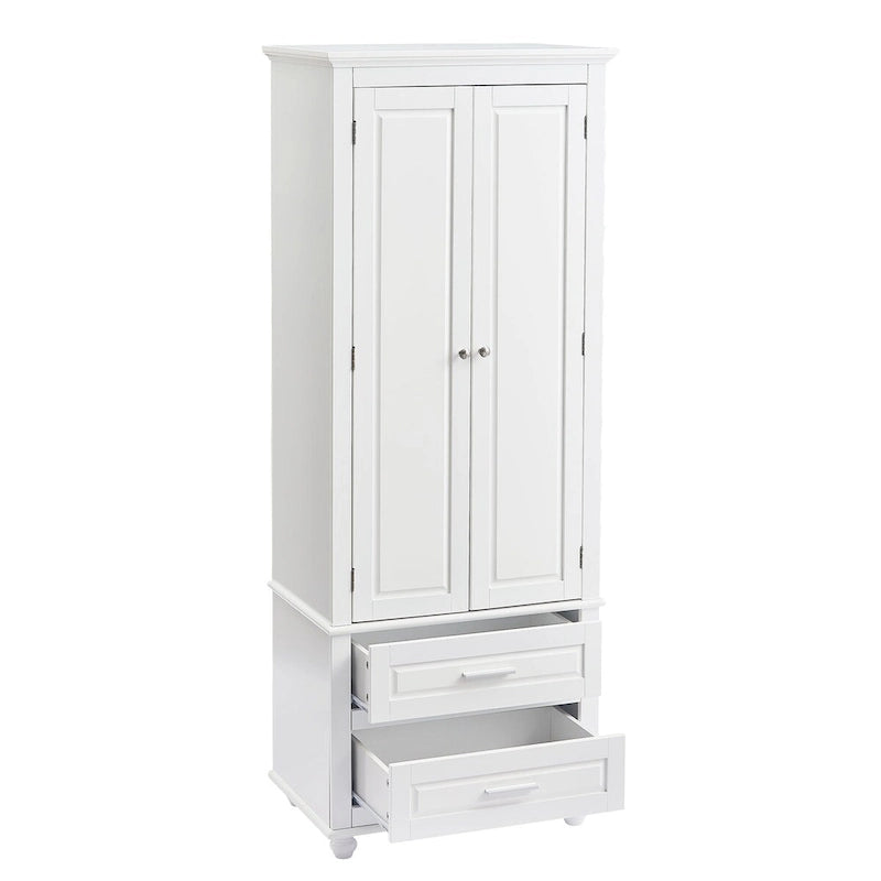 Tall Storage Cabinet with Two Drawers for Bathroom/Office - 24x62.5