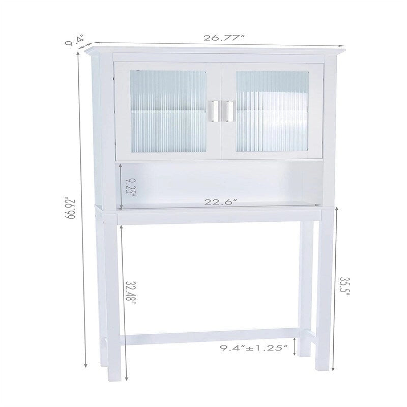 Over The Toilet Storage Cabinet - 9.4D x 26.77W x 66.92H