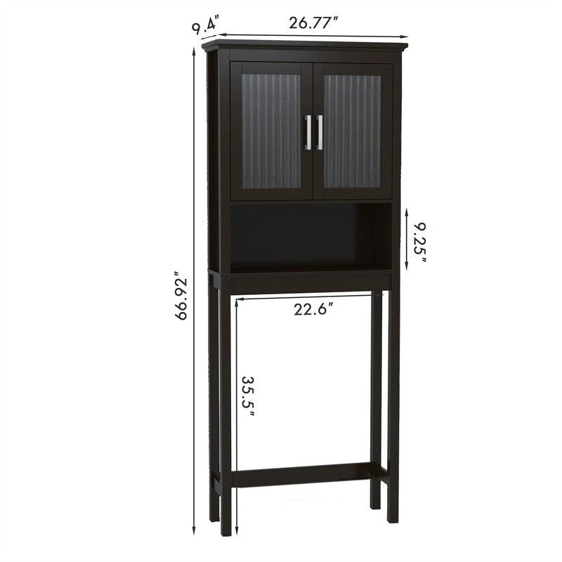 Over The Toilet Storage Cabinet - 9.4D x 26.77W x 66.92H