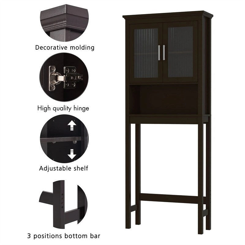 Over The Toilet Storage Cabinet - 9.4D x 26.77W x 66.92H