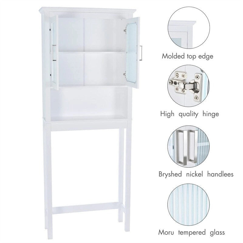Over The Toilet Storage Cabinet - 9.4D x 26.77W x 66.92H